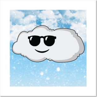 Fantasy White Cloud Snow With Sunglasses Posters and Art